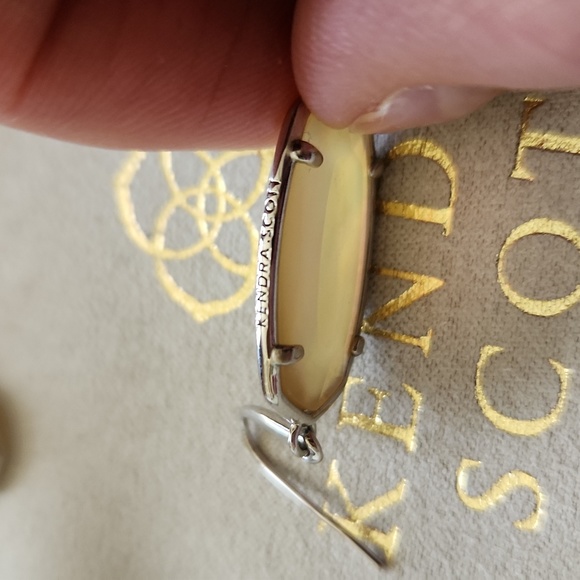 Kendra Scott Framed Dani Silver Drop Earrings NWT - Picture 5 of 7